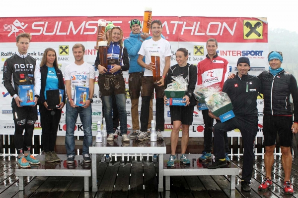 Sulmsee Triathlon 2014 Sieger - Gruppenfoto